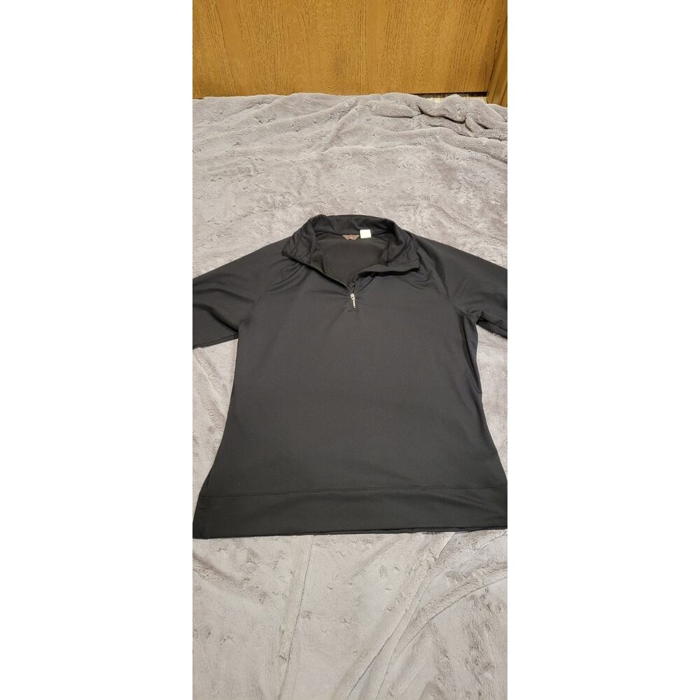 Merrell 1/4 Zip Pullover Women XL Black Performance Hiking Athletic Top